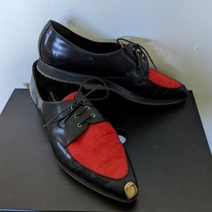 Vintage Georgio Armani Black and Red Oxfords